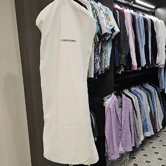 Salvatore Ferragamo White Canvas Garment Cover - Picture 2 of 6